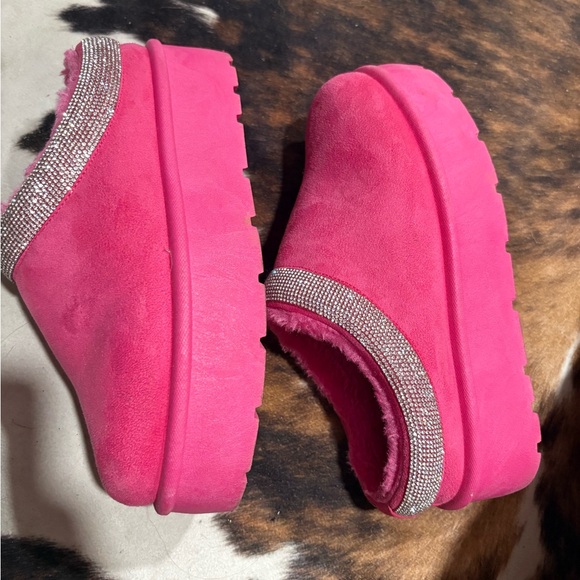 Pink Rhinestone Platform Mules - Picture 3 of 4